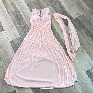 Bumble gum pink bridesmaid dress